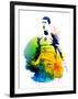 Cristiano Ronaldo Watercolor-Jack Hunter-Framed Art Print