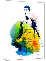 Cristiano Ronaldo Watercolor-Jack Hunter-Mounted Art Print