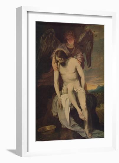 'Cristo Llorado Por Un Angel', (Dead Christ she Supported by an Angel)', 1646-1652, (c1934)-Alonso Cano-Framed Giclee Print