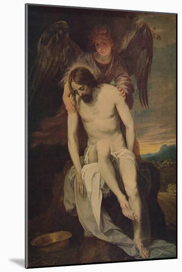 'Cristo Llorado Por Un Angel', (Dead Christ she Supported by an Angel)', 1646-1652, (c1934)-Alonso Cano-Mounted Giclee Print