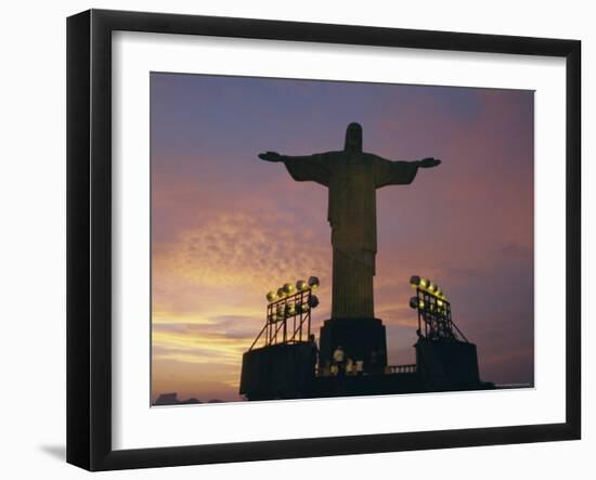 Cristo Redentor (Christ the Redeemer) on Mt. Corcovado Above Rio De Janeiro, Brazil, South America-Gavin Hellier-Framed Photographic Print