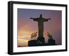 Cristo Redentor (Christ the Redeemer) on Mt. Corcovado Above Rio De Janeiro, Brazil, South America-Gavin Hellier-Framed Photographic Print