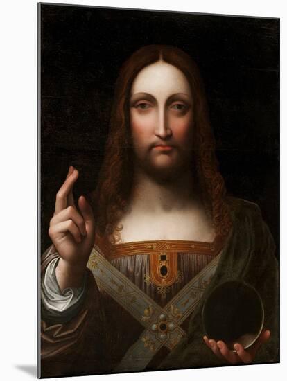 Cristo Salvator Mundi (Oil on Wood Panel)-Giovanni Pedrini Giampietrino-Mounted Giclee Print