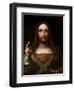 Cristo Salvator Mundi (Oil on Wood Panel)-Giovanni Pedrini Giampietrino-Framed Premium Giclee Print