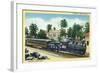 Cristobal, Panama - Train Passing Through the Canal Zone-Lantern Press-Framed Art Print