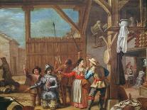 Don Quixote Drinking at an Inn (Oil on Canvas)-Cristobal Valero-Giclee Print