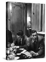 Critic James Agee Attending Life's Round Table Discussion on the Movies-Cornell Capa-Stretched Canvas