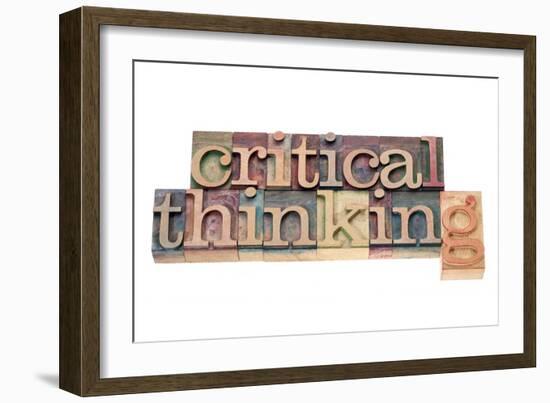 Critical Thinking-PixelsAway-Framed Art Print