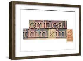 Critical Thinking-PixelsAway-Framed Art Print