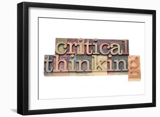 Critical Thinking-PixelsAway-Framed Art Print