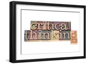 Critical Thinking-PixelsAway-Framed Art Print