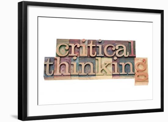 Critical Thinking-PixelsAway-Framed Art Print