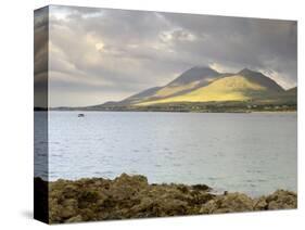 Croagh Patrick Mountain and Clew Bay, from Old Head, County Mayo, Connacht, Republic of Ireland-Gary Cook-Stretched Canvas