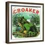 Croaker Brand Cigar Box Label-Lantern Press-Framed Art Print