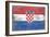 Croatia Country Flag - Barnwood Painting-Lantern Press-Framed Art Print