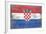 Croatia Country Flag - Barnwood Painting-Lantern Press-Framed Art Print