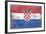 Croatia Country Flag - Barnwood Painting-Lantern Press-Framed Art Print