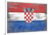 Croatia Country Flag - Barnwood Painting-Lantern Press-Framed Art Print