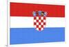 Croatia Country Flag - Letterpress-Lantern Press-Framed Art Print