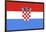 Croatia Country Flag - Letterpress-Lantern Press-Framed Art Print