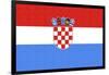 Croatia Country Flag - Letterpress-Lantern Press-Framed Art Print