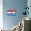 Croatia Country Flag - Letterpress-Lantern Press-Stretched Canvas displayed on a wall