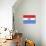 Croatia Country Flag - Letterpress-Lantern Press-Stretched Canvas displayed on a wall