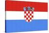 Croatia Country Flag - Letterpress-Lantern Press-Stretched Canvas