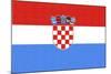 Croatia Country Flag - Letterpress-Lantern Press-Mounted Art Print