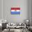 Croatia Country Flag - Letterpress-Lantern Press-Framed Stretched Canvas displayed on a wall
