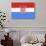 Croatia Country Flag - Letterpress-Lantern Press-Stretched Canvas displayed on a wall