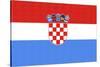 Croatia Country Flag - Letterpress-Lantern Press-Stretched Canvas