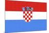 Croatia Country Flag - Letterpress-Lantern Press-Mounted Art Print