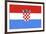 Croatia Country Flag - Letterpress-Lantern Press-Framed Premium Giclee Print