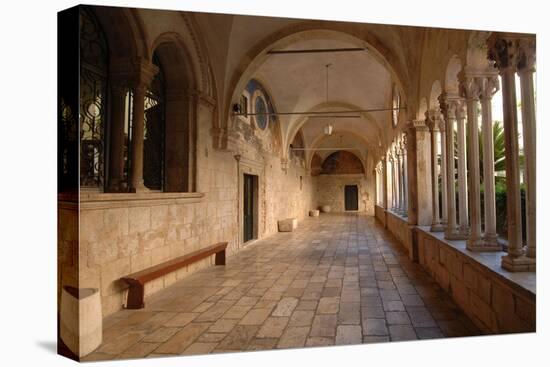 Croatia, Dalmatia, Dubrovnik, Cloister at Franciscan Monastery-null-Stretched Canvas