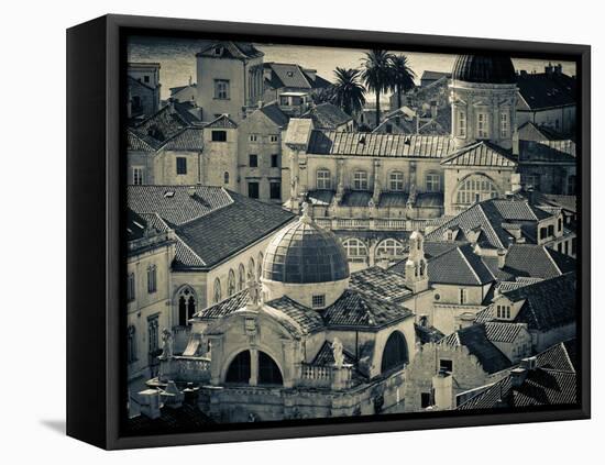 Croatia, Dalmatia, Dubrovnik, Old Town from Old Town Walls, Church of St. Blaise-Alan Copson-Framed Stretched Canvas