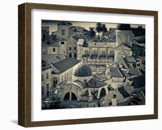 Croatia, Dalmatia, Dubrovnik, Old Town from Old Town Walls, Church of St. Blaise-Alan Copson-Framed Photographic Print