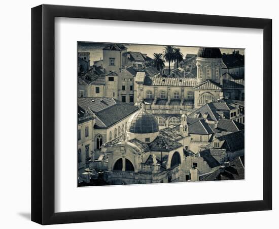 Croatia, Dalmatia, Dubrovnik, Old Town from Old Town Walls, Church of St. Blaise-Alan Copson-Framed Photographic Print