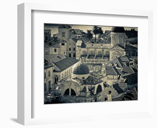 Croatia, Dalmatia, Dubrovnik, Old Town from Old Town Walls, Church of St. Blaise-Alan Copson-Framed Photographic Print