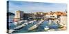 Croatia, Dalmatia, Dubrovnik, Old town harbour-Jordan Banks-Stretched Canvas
