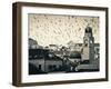 Croatia, Dalmatia, Dubrovnik, Old Town (Stari Grad), Clock Tower Surrounded by Birds-Alan Copson-Framed Photographic Print