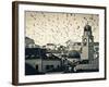 Croatia, Dalmatia, Dubrovnik, Old Town (Stari Grad), Clock Tower Surrounded by Birds-Alan Copson-Framed Photographic Print