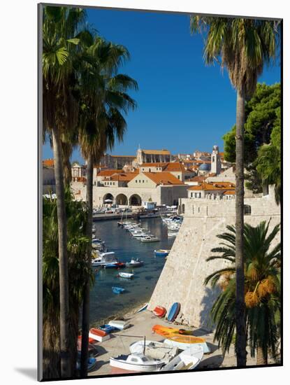 Croatia, Dalmatia, Dubrovnik, Old Town (Stari Grad), Old Harbour-Alan Copson-Mounted Photographic Print