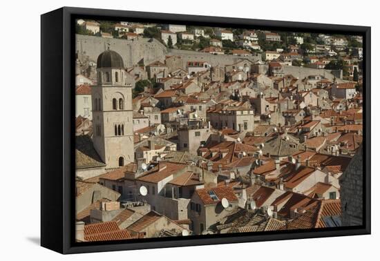 Croatia, Dalmatia, Dubrovnik, Rooftops of Old Town-null-Framed Stretched Canvas