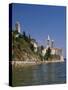 Croatia, Dalmatia, Rab Island, Rab City, Old Town, Cityscape, Beach, Swimmers-Thonig-Stretched Canvas