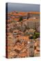 Croatia, Dubrovnik, a historic walled city and UNESCO World Heritage Site, red tile roofs-Merrill Images-Stretched Canvas