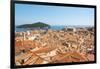 Croatia, Dubrovnik. Dense walled city, Adriatic, Lokrum Island.-Trish Drury-Framed Photographic Print