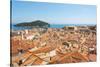 Croatia, Dubrovnik. Dense walled city, Adriatic, Lokrum Island.-Trish Drury-Stretched Canvas