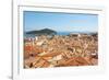 Croatia, Dubrovnik. Dense walled city, Adriatic, Lokrum Island.-Trish Drury-Framed Photographic Print