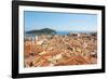 Croatia, Dubrovnik. Dense walled city, Adriatic, Lokrum Island.-Trish Drury-Framed Photographic Print